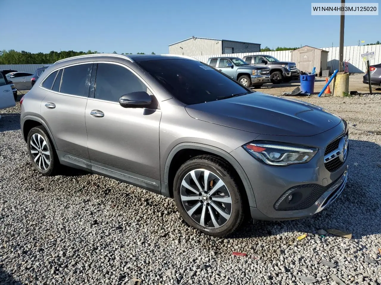 2021 Mercedes-Benz Gla 250 4Matic VIN: W1N4N4HB3MJ125020 Lot: 56316165