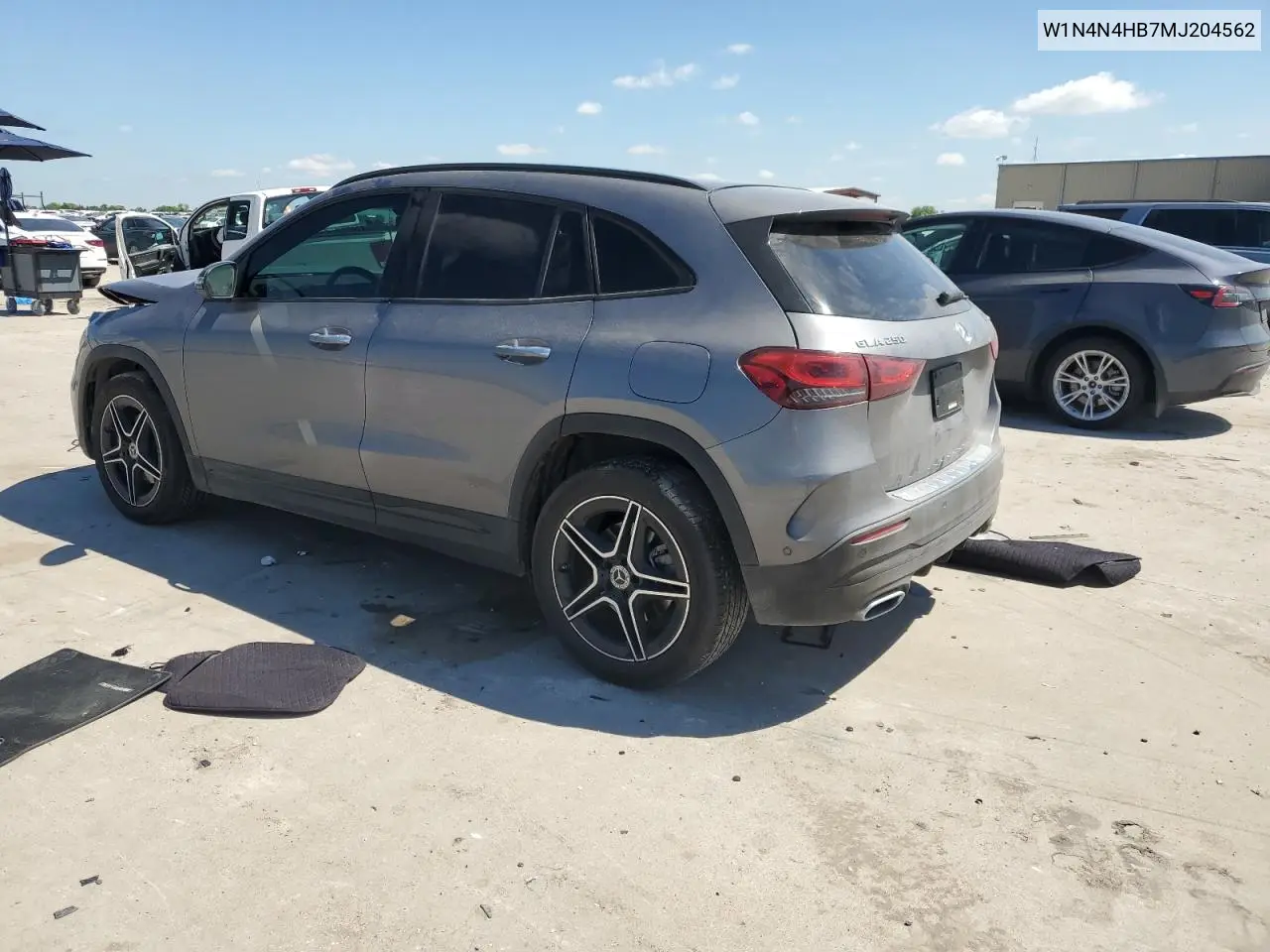 2021 Mercedes-Benz Gla 250 4Matic VIN: W1N4N4HB7MJ204562 Lot: 56486515