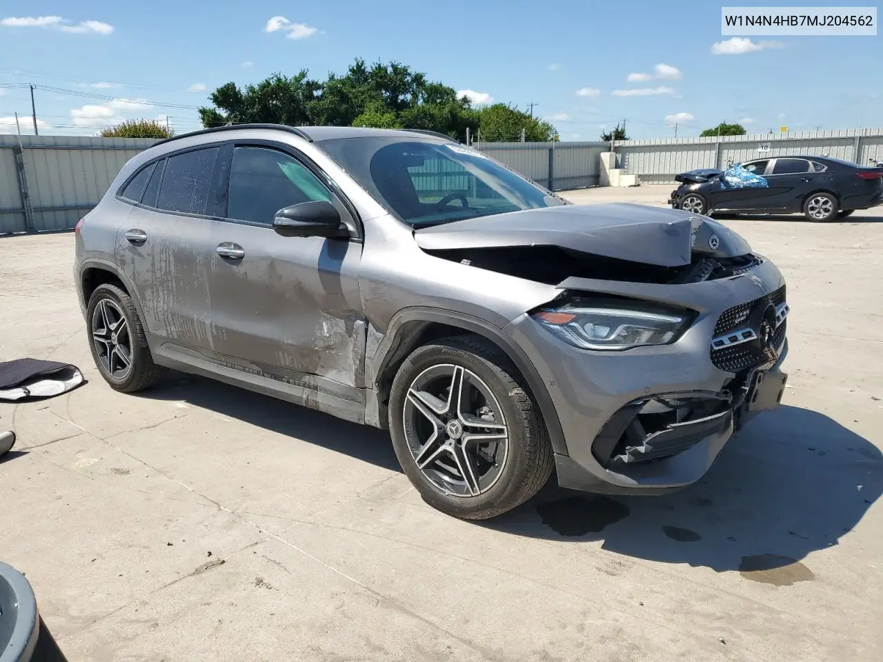 2021 Mercedes-Benz Gla 250 4Matic VIN: W1N4N4HB7MJ204562 Lot: 56486515