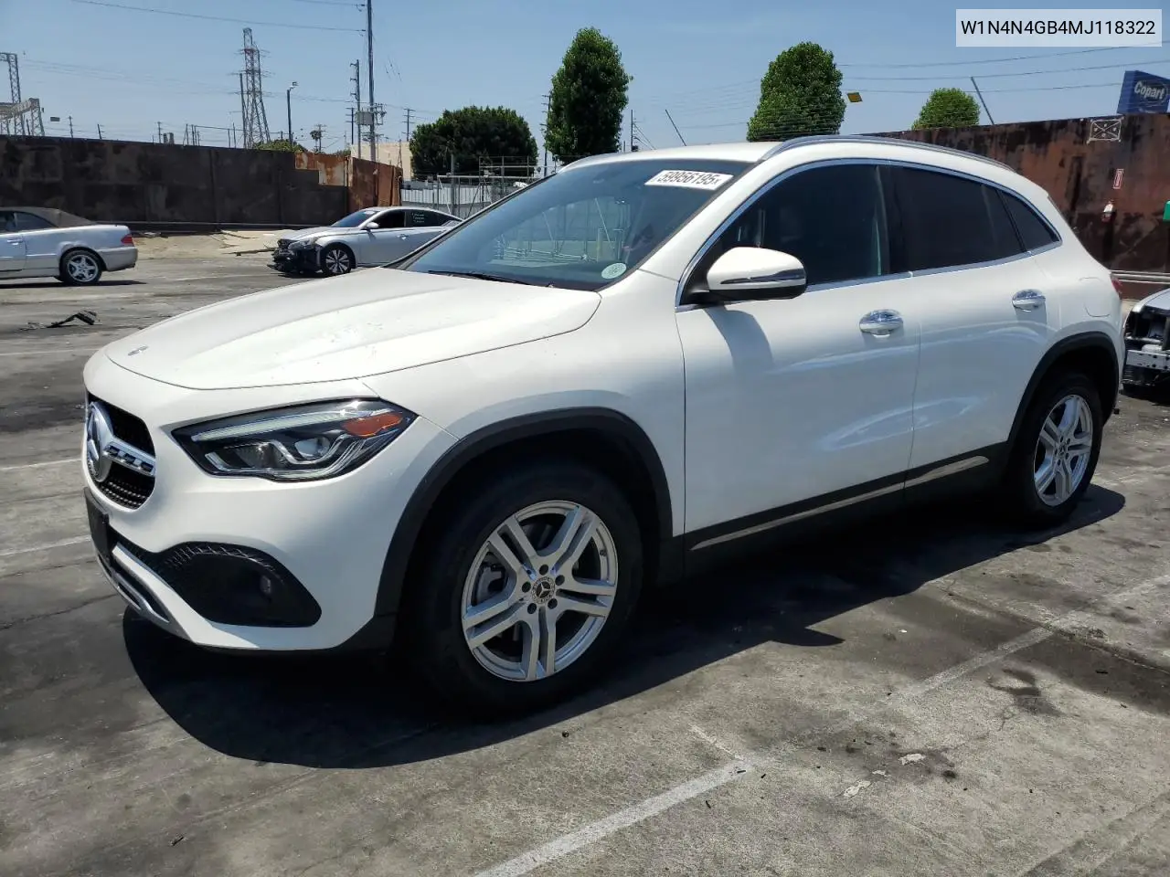 2021 Mercedes-Benz Gla 250 VIN: W1N4N4GB4MJ118322 Lot: 59956195