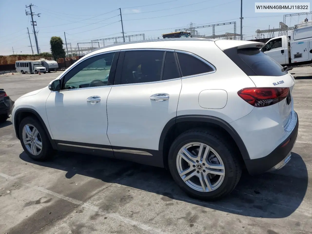 2021 Mercedes-Benz Gla 250 VIN: W1N4N4GB4MJ118322 Lot: 59956195