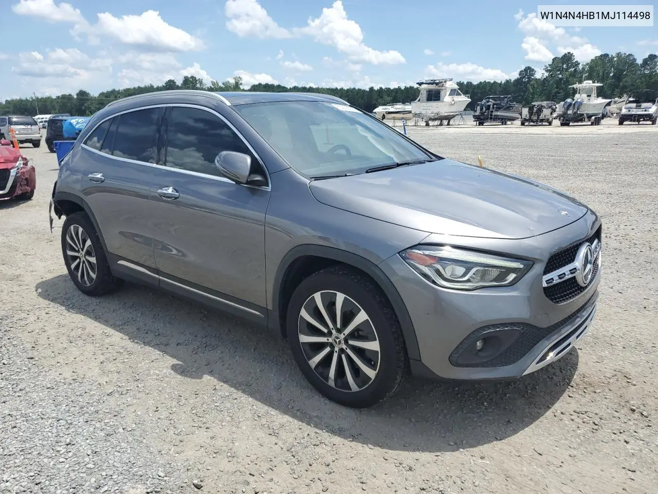2021 Mercedes-Benz Gla 250 4Matic VIN: W1N4N4HB1MJ114498 Lot: 60223555