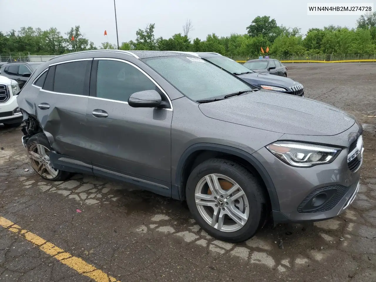 2021 Mercedes-Benz Gla 250 4Matic VIN: W1N4N4HB2MJ274728 Lot: 60274995