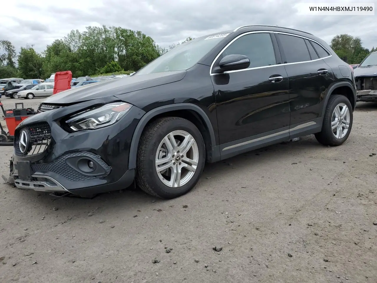 2021 Mercedes-Benz Gla 250 4Matic VIN: W1N4N4HBXMJ119490 Lot: 60814205