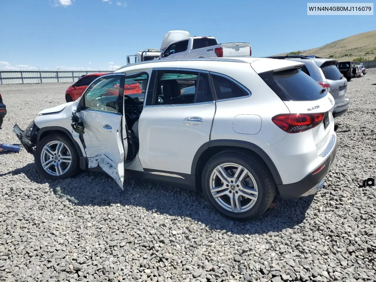 2021 Mercedes-Benz Gla 250 VIN: W1N4N4GB0MJ116079 Lot: 61296185