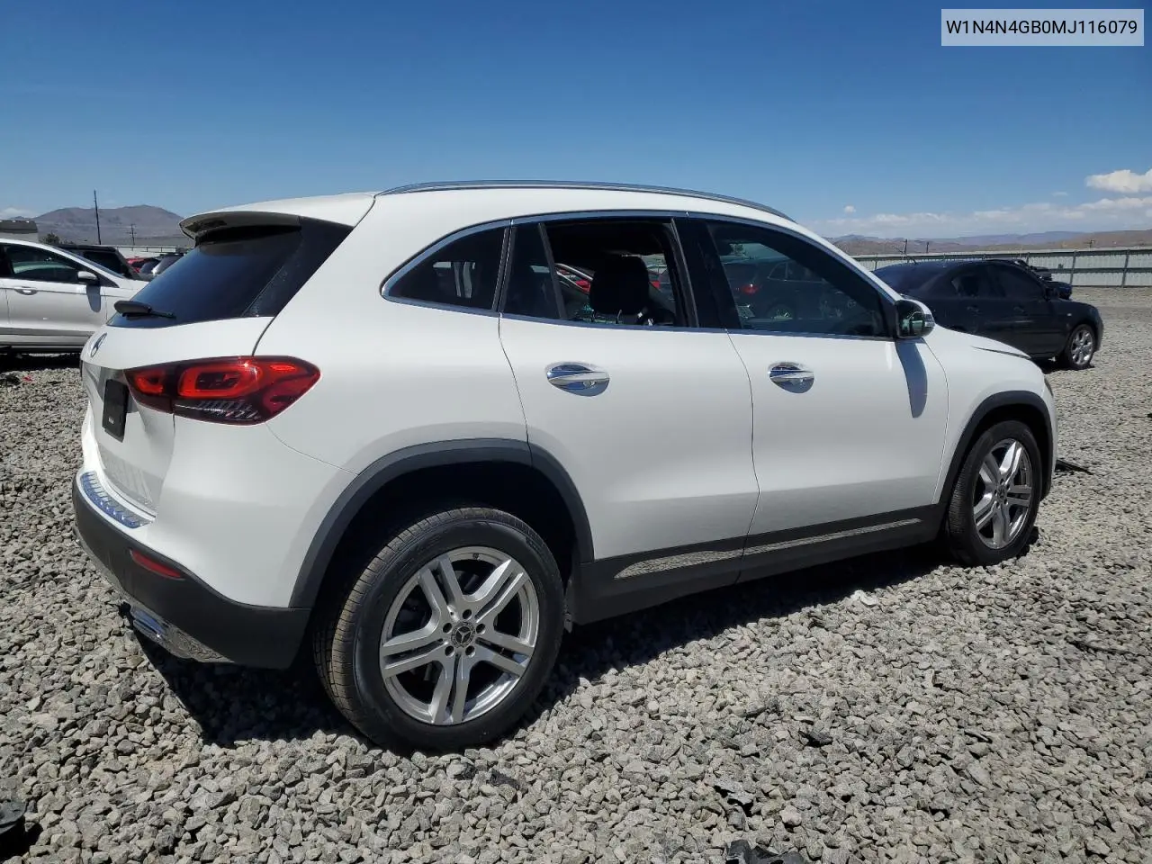 2021 Mercedes-Benz Gla 250 VIN: W1N4N4GB0MJ116079 Lot: 61296185