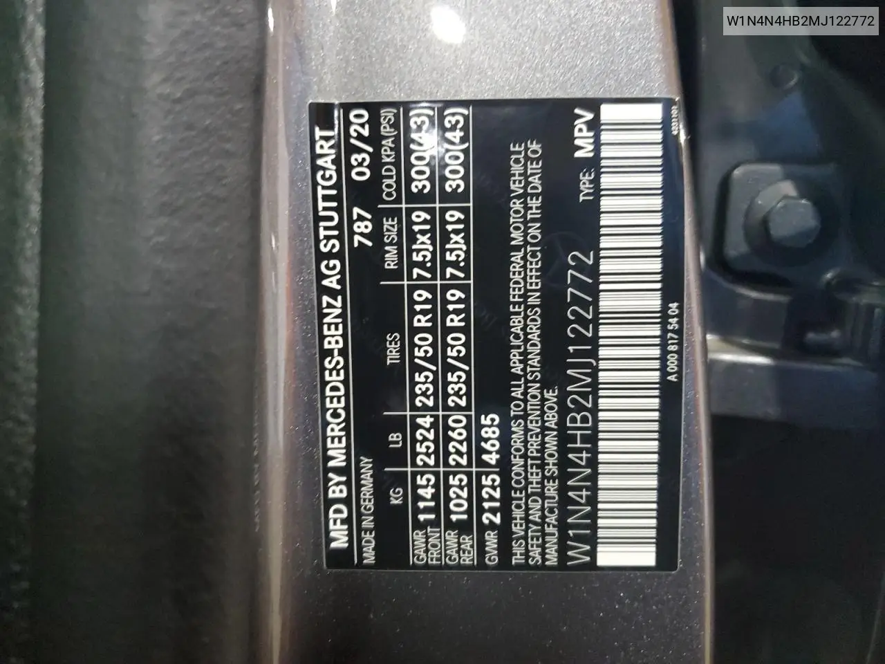 2021 Mercedes-Benz Gla 250 4Matic VIN: W1N4N4HB2MJ122772 Lot: 62335755
