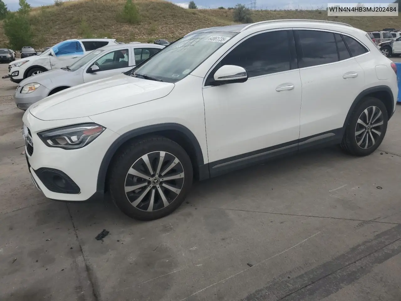 2021 Mercedes-Benz Gla 250 4Matic VIN: W1N4N4HB3MJ202484 Lot: 64861735