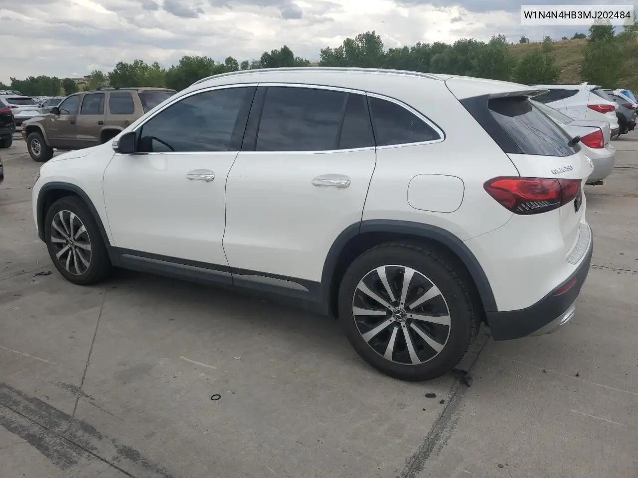 2021 Mercedes-Benz Gla 250 4Matic VIN: W1N4N4HB3MJ202484 Lot: 64861735
