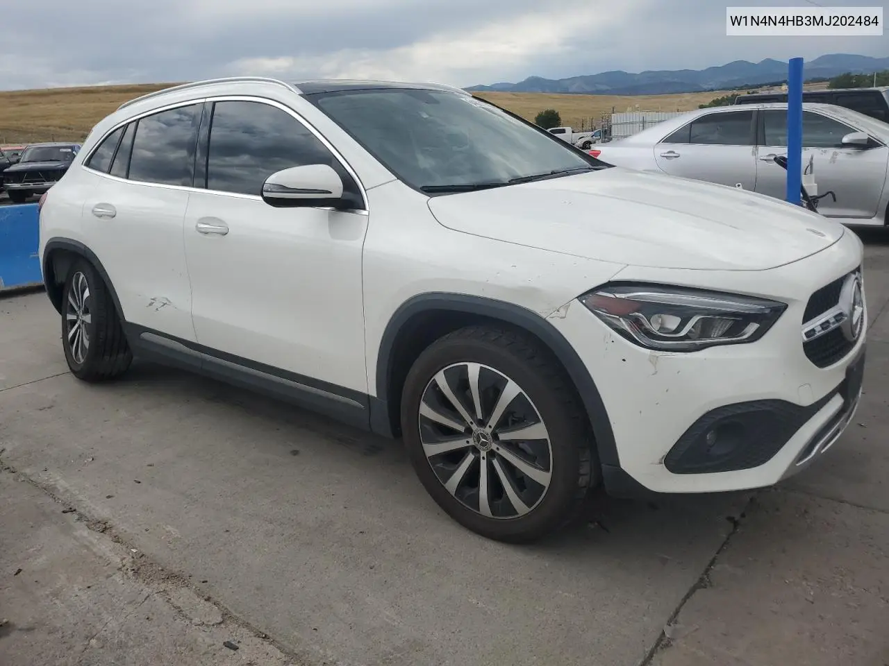 2021 Mercedes-Benz Gla 250 4Matic VIN: W1N4N4HB3MJ202484 Lot: 64861735