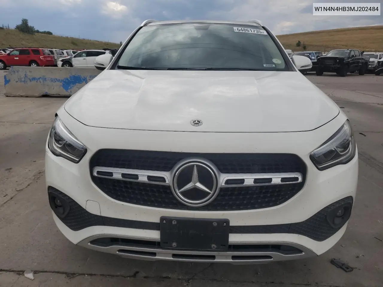 2021 Mercedes-Benz Gla 250 4Matic VIN: W1N4N4HB3MJ202484 Lot: 64861735