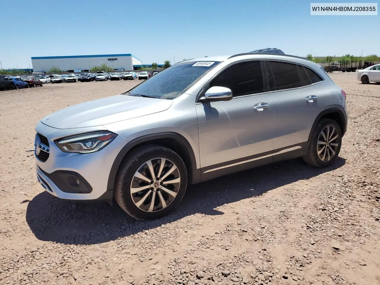 2021 Mercedes-Benz Gla 250 4Matic VIN: W1N4N4HB0MJ208355 Lot: 65949045