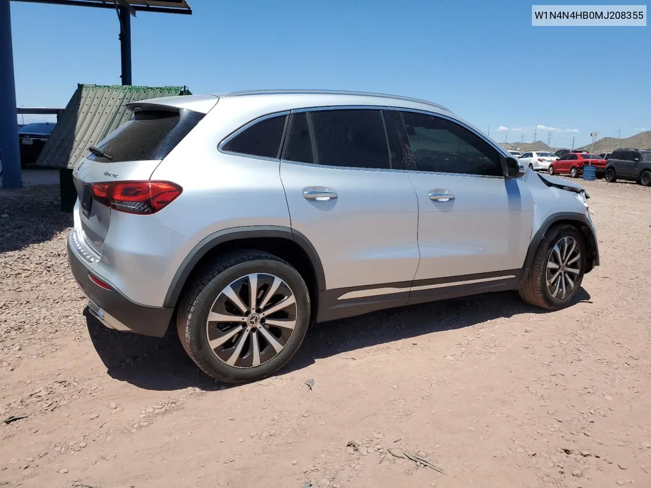 2021 Mercedes-Benz Gla 250 4Matic VIN: W1N4N4HB0MJ208355 Lot: 65949045