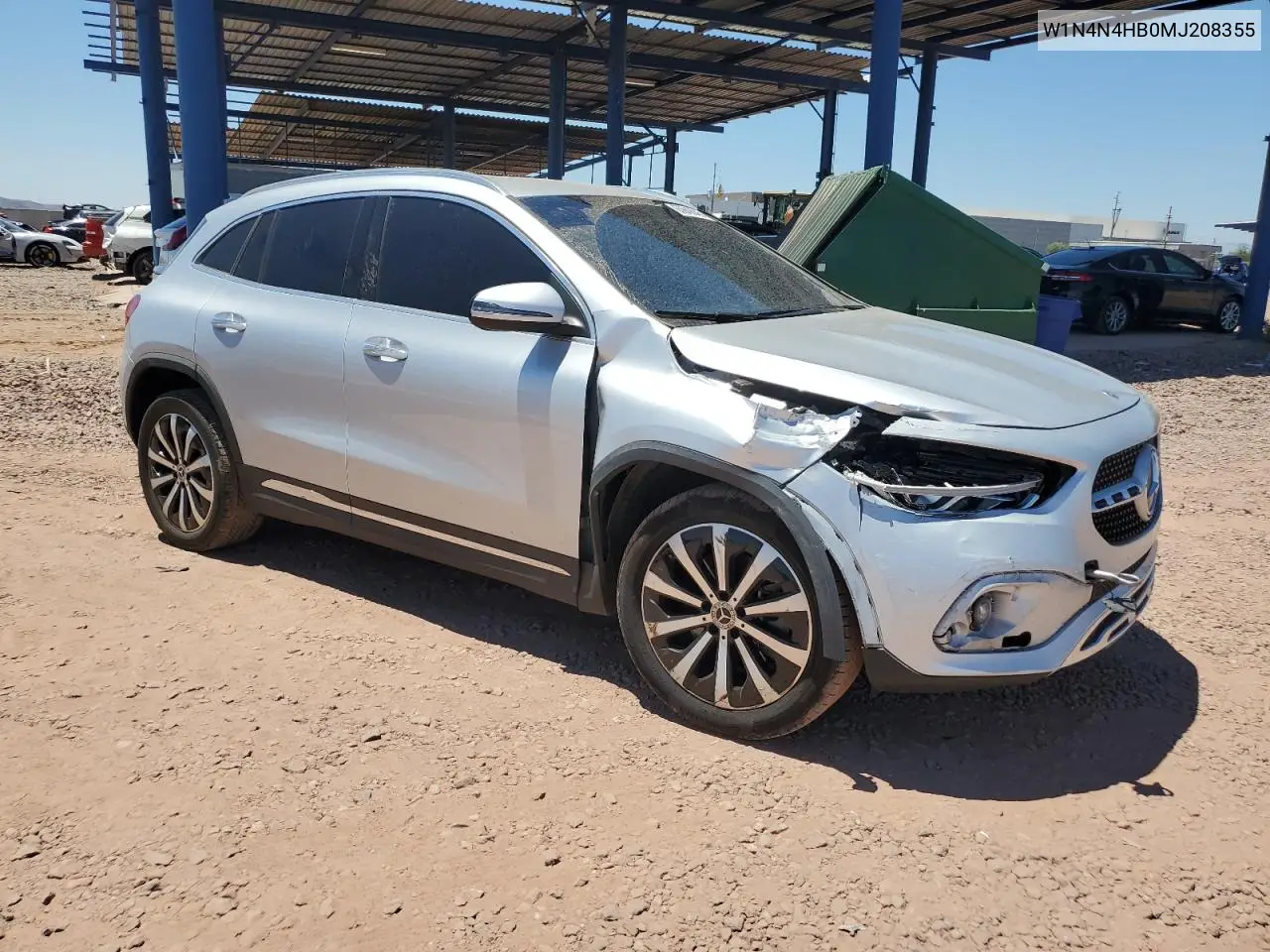 2021 Mercedes-Benz Gla 250 4Matic VIN: W1N4N4HB0MJ208355 Lot: 65949045