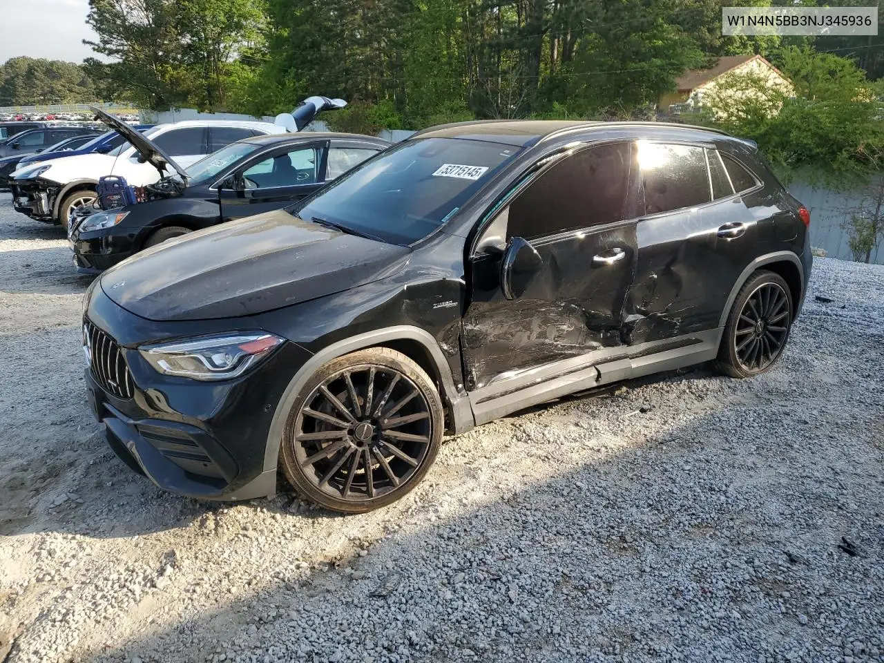 2022 Mercedes-Benz Gla 35 Amg VIN: W1N4N5BB3NJ345936 Lot: 58338585