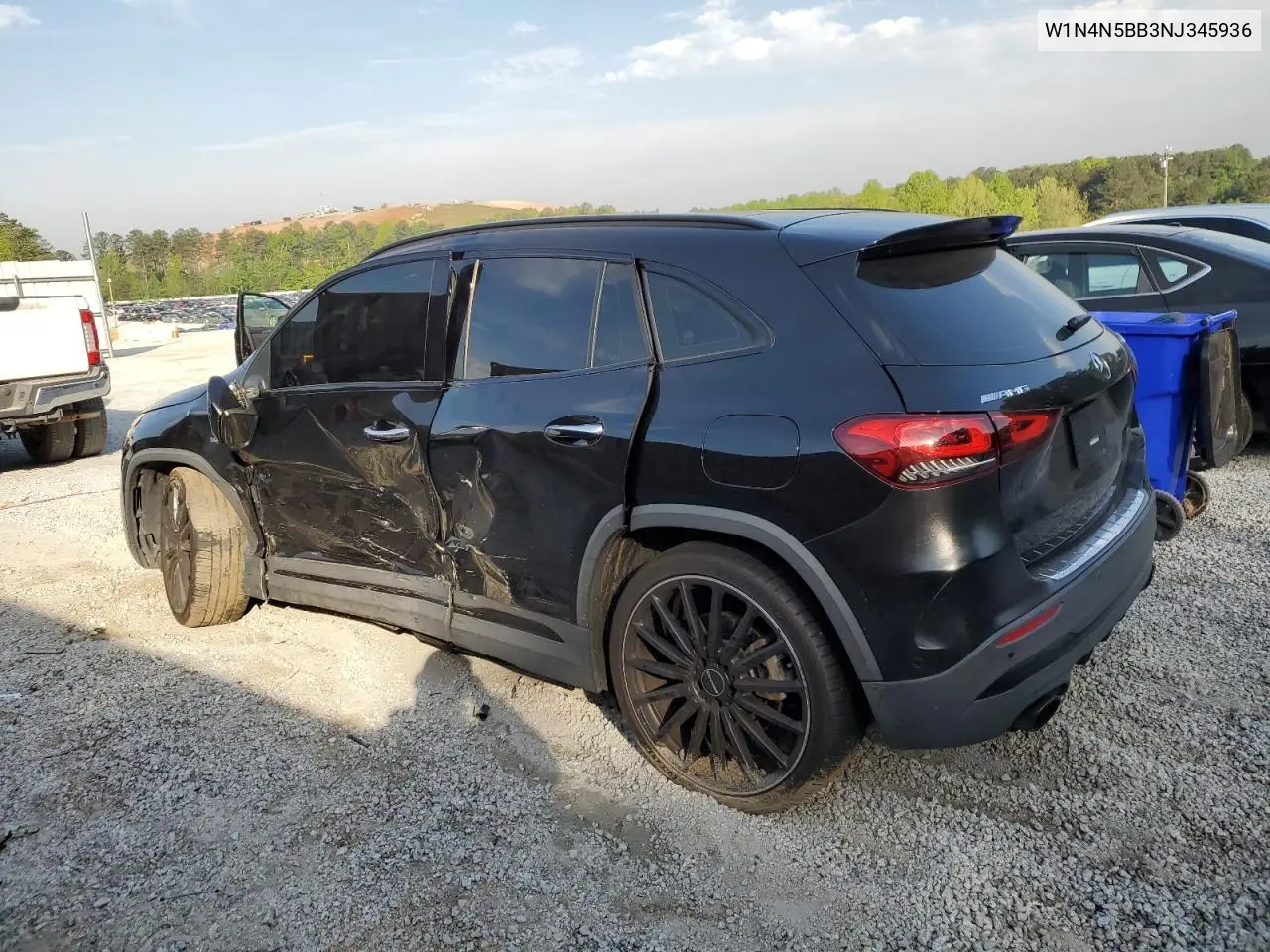 2022 Mercedes-Benz Gla 35 Amg VIN: W1N4N5BB3NJ345936 Lot: 58338585