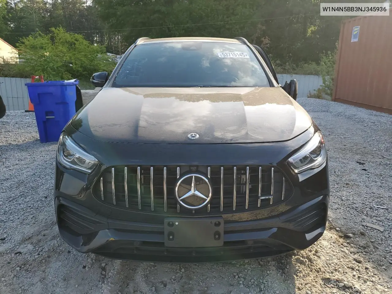 2022 Mercedes-Benz Gla 35 Amg VIN: W1N4N5BB3NJ345936 Lot: 58338585