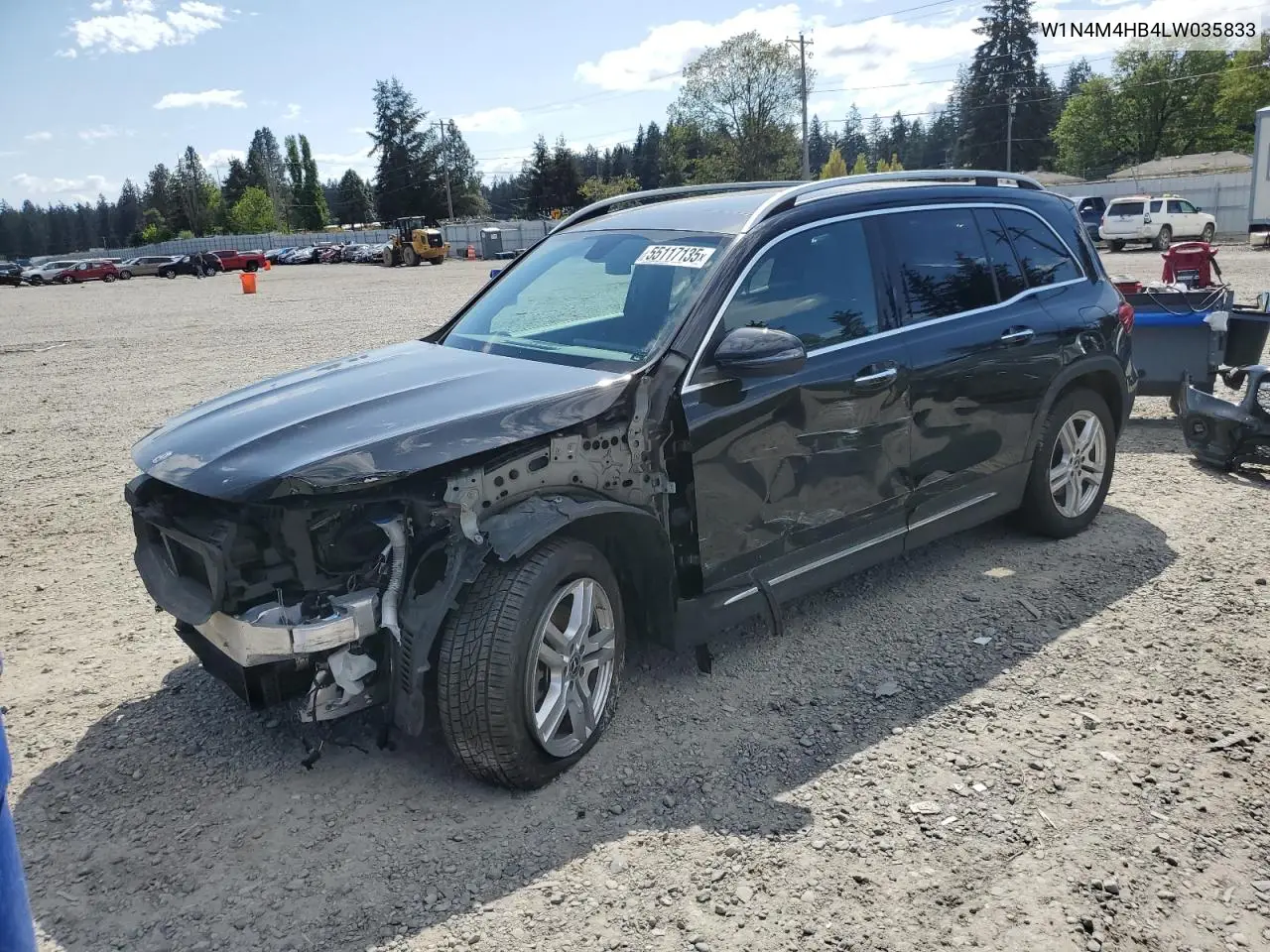 2020 Mercedes-Benz Glb 250 4Matic VIN: W1N4M4HB4LW035833 Lot: 55117135
