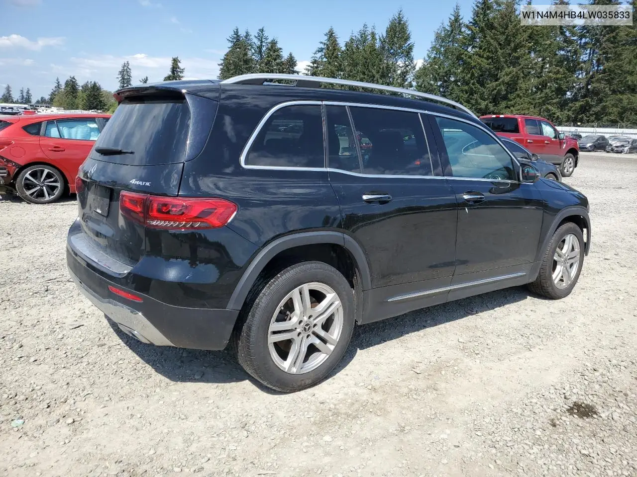 2020 Mercedes-Benz Glb 250 4Matic VIN: W1N4M4HB4LW035833 Lot: 55117135