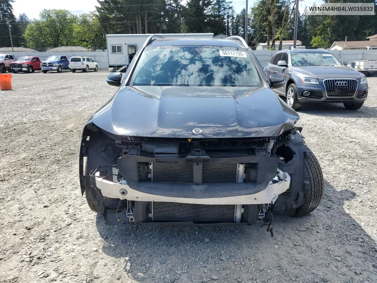 2020 Mercedes-Benz Glb 250 4Matic VIN: W1N4M4HB4LW035833 Lot: 55117135