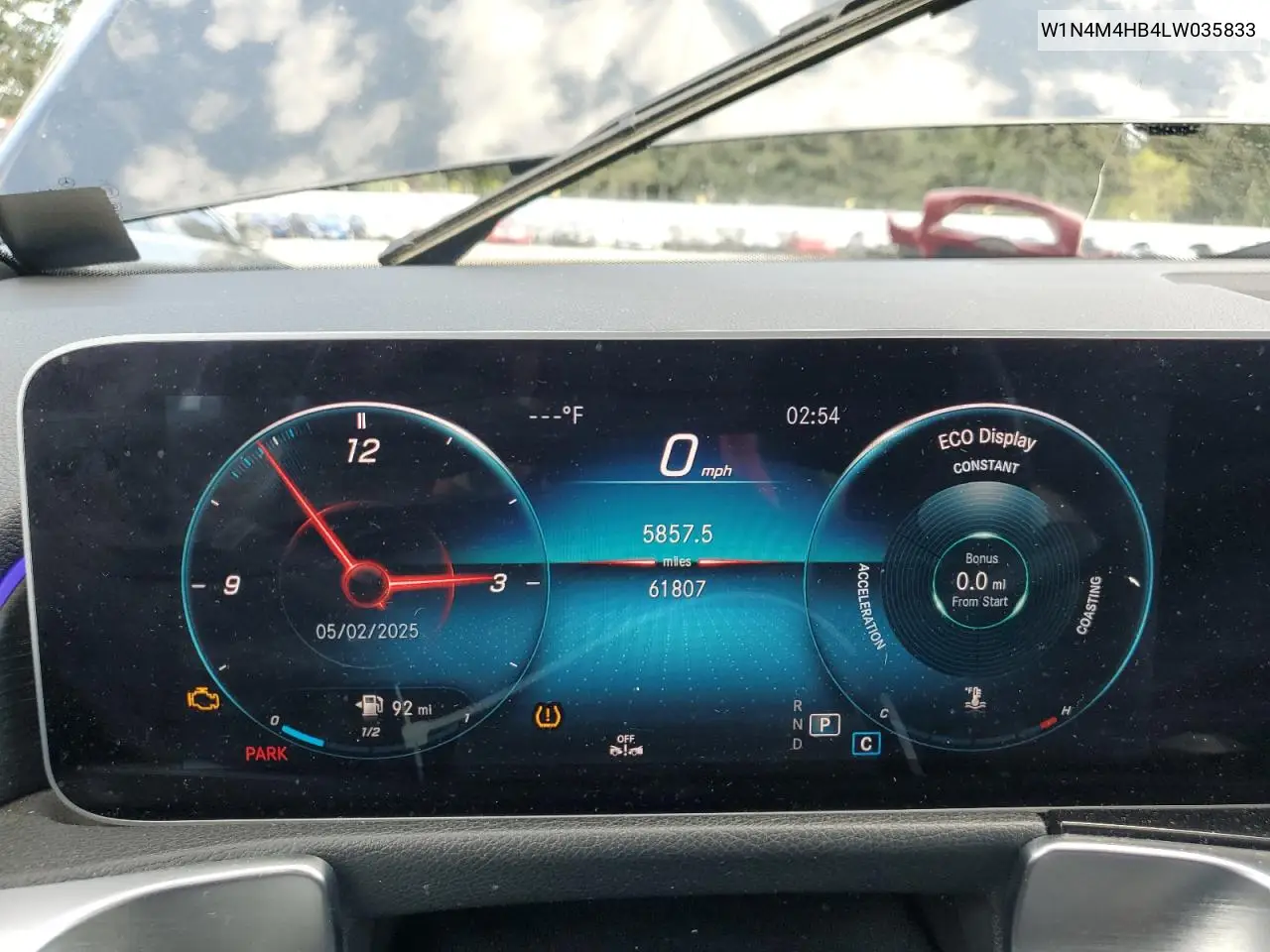 2020 Mercedes-Benz Glb 250 4Matic VIN: W1N4M4HB4LW035833 Lot: 55117135
