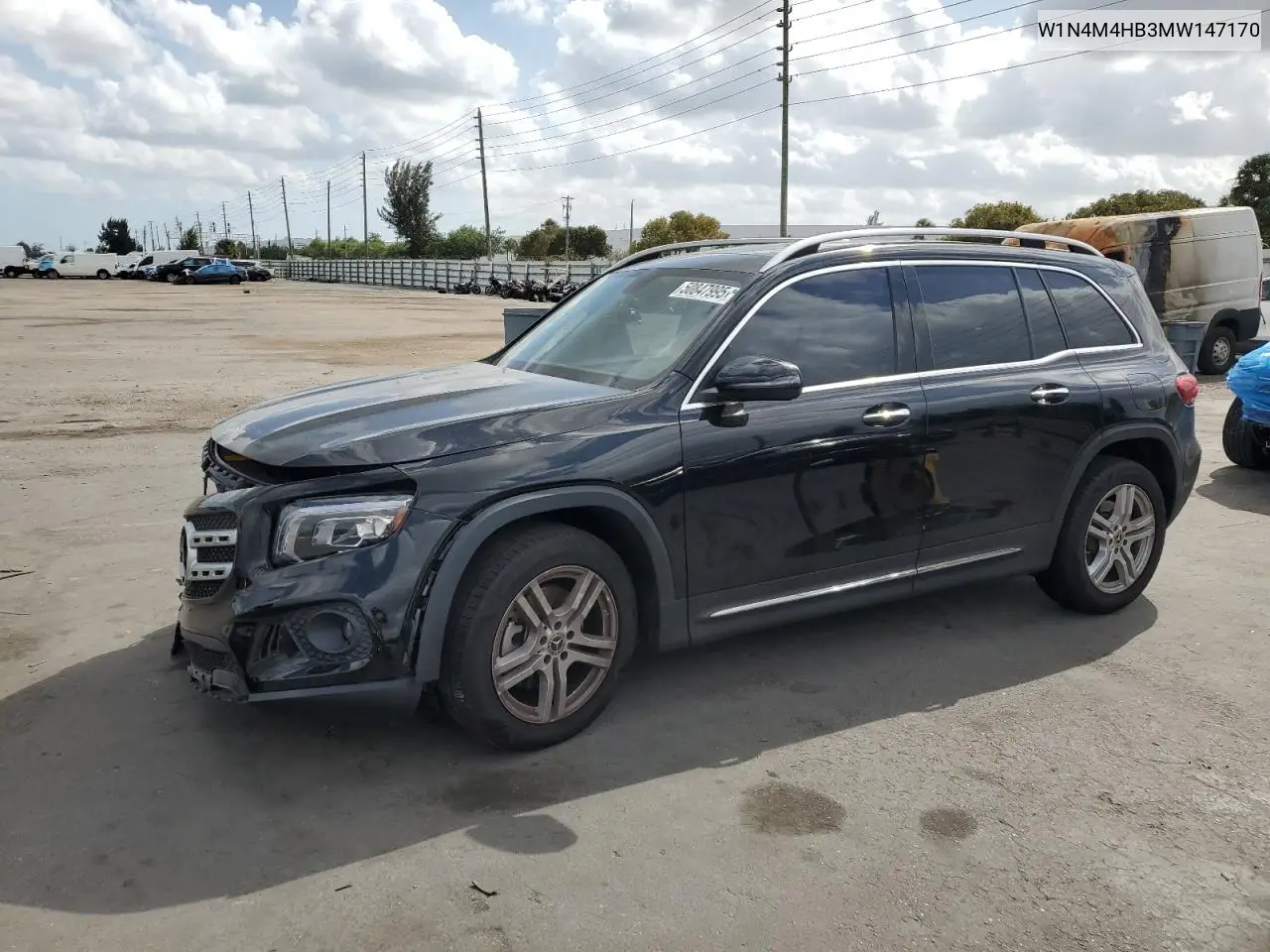 2021 Mercedes-Benz Glb 250 4Matic VIN: W1N4M4HB3MW147170 Lot: 50847995