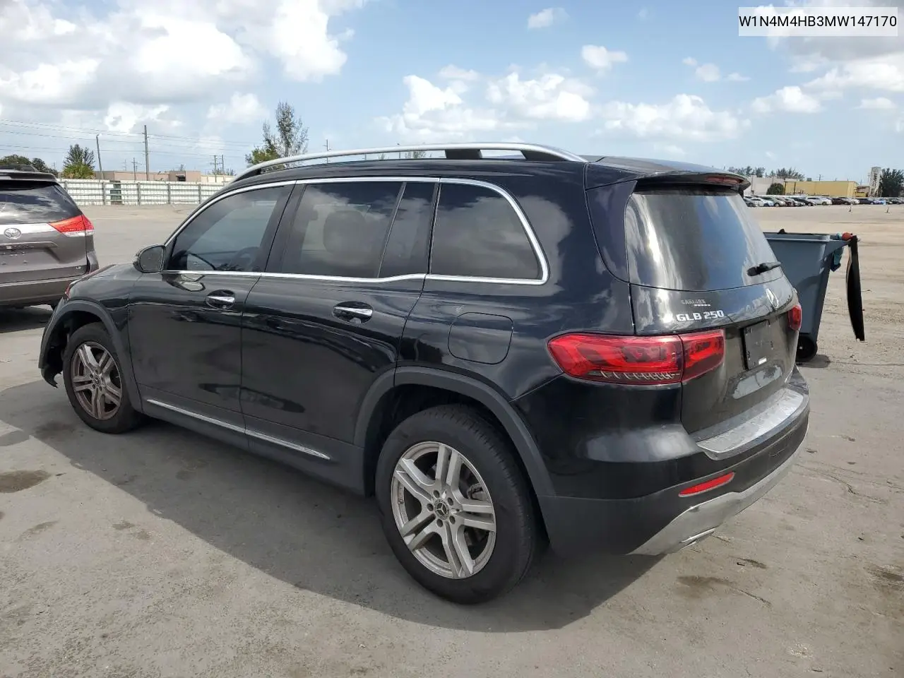 2021 Mercedes-Benz Glb 250 4Matic VIN: W1N4M4HB3MW147170 Lot: 50847995