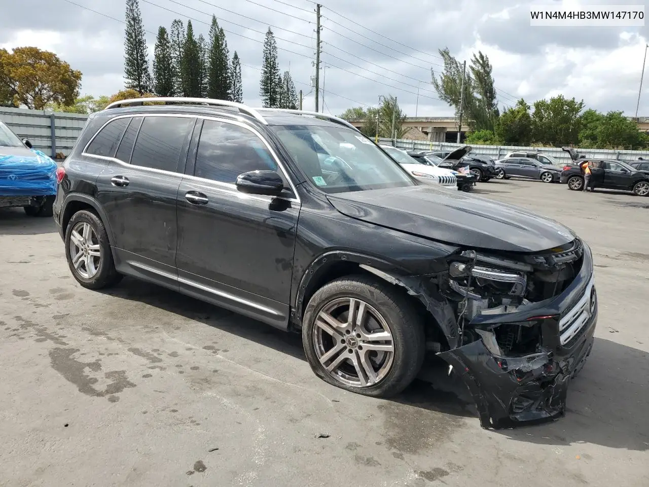 2021 Mercedes-Benz Glb 250 4Matic VIN: W1N4M4HB3MW147170 Lot: 50847995