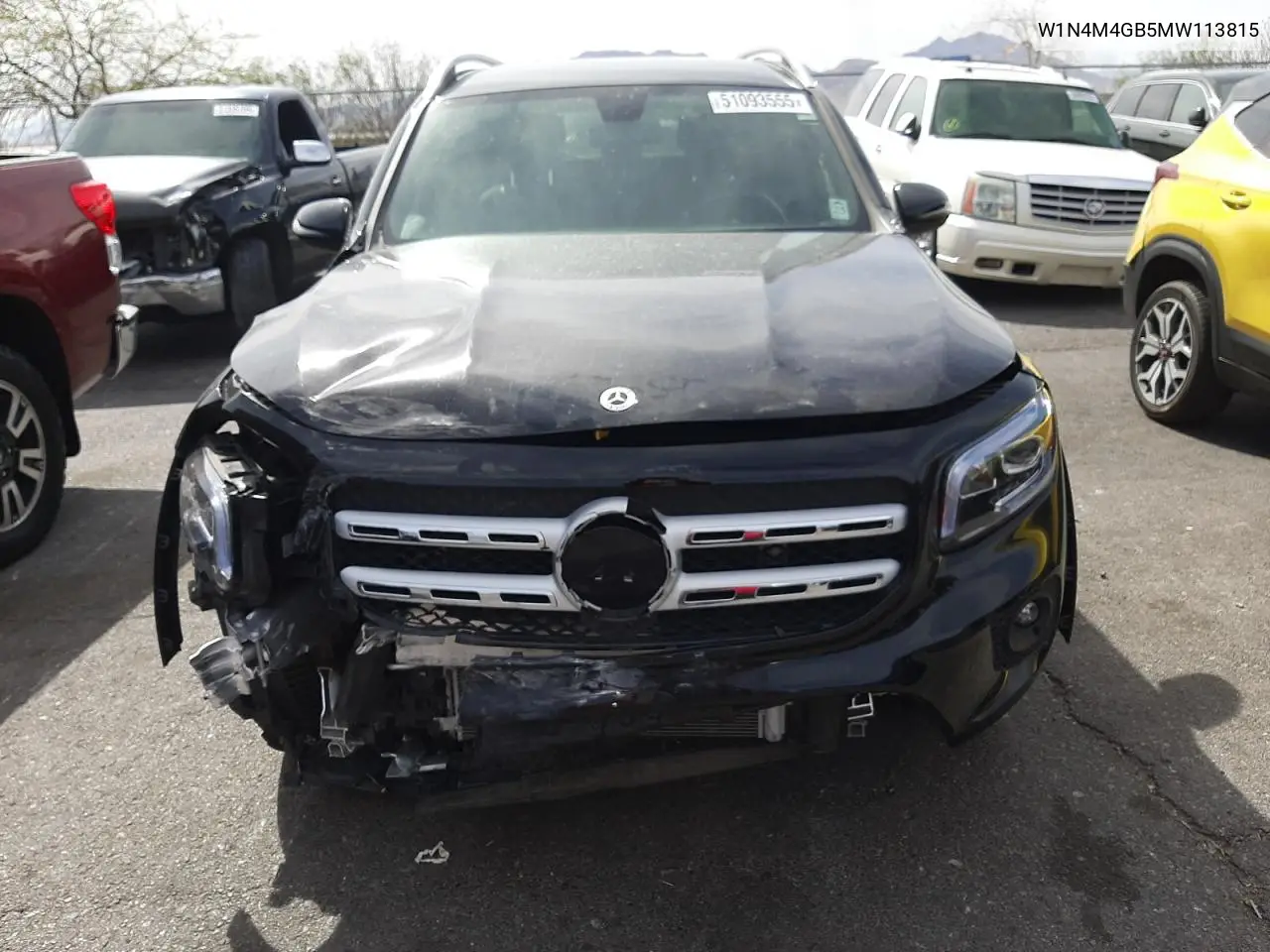 2021 Mercedes-Benz Glb 250 VIN: W1N4M4GB5MW113815 Lot: 51093555