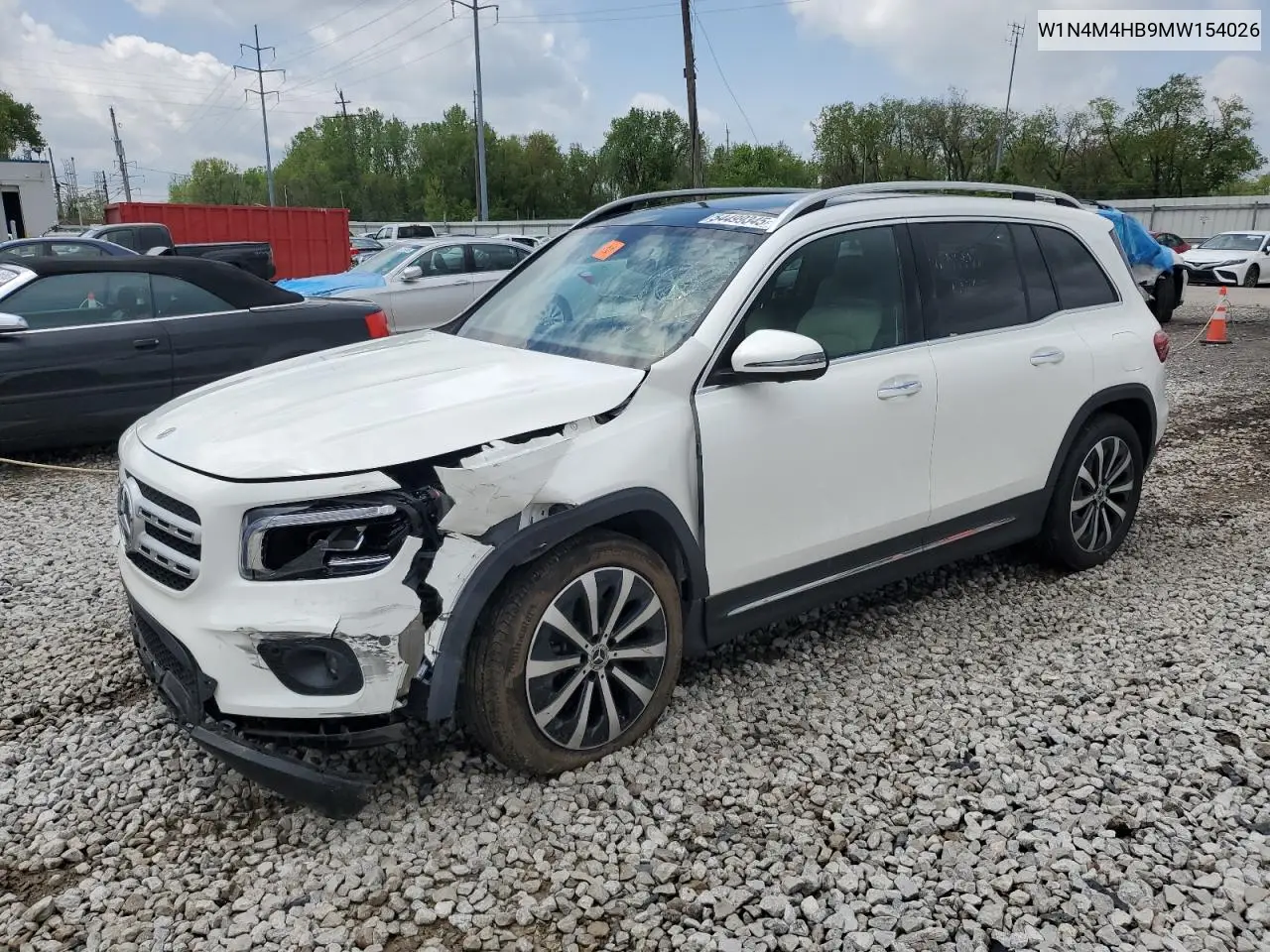 2021 Mercedes-Benz Glb 250 4Matic VIN: W1N4M4HB9MW154026 Lot: 54499345