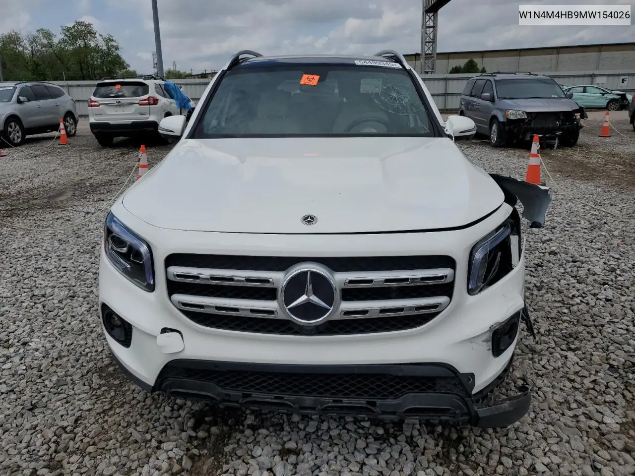 2021 Mercedes-Benz Glb 250 4Matic VIN: W1N4M4HB9MW154026 Lot: 54499345
