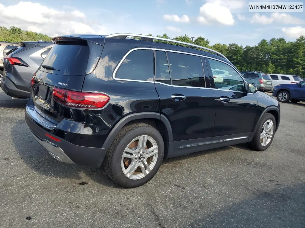 2021 Mercedes-Benz Glb 250 4Matic VIN: W1N4M4HB7MW123437 Lot: 64836025