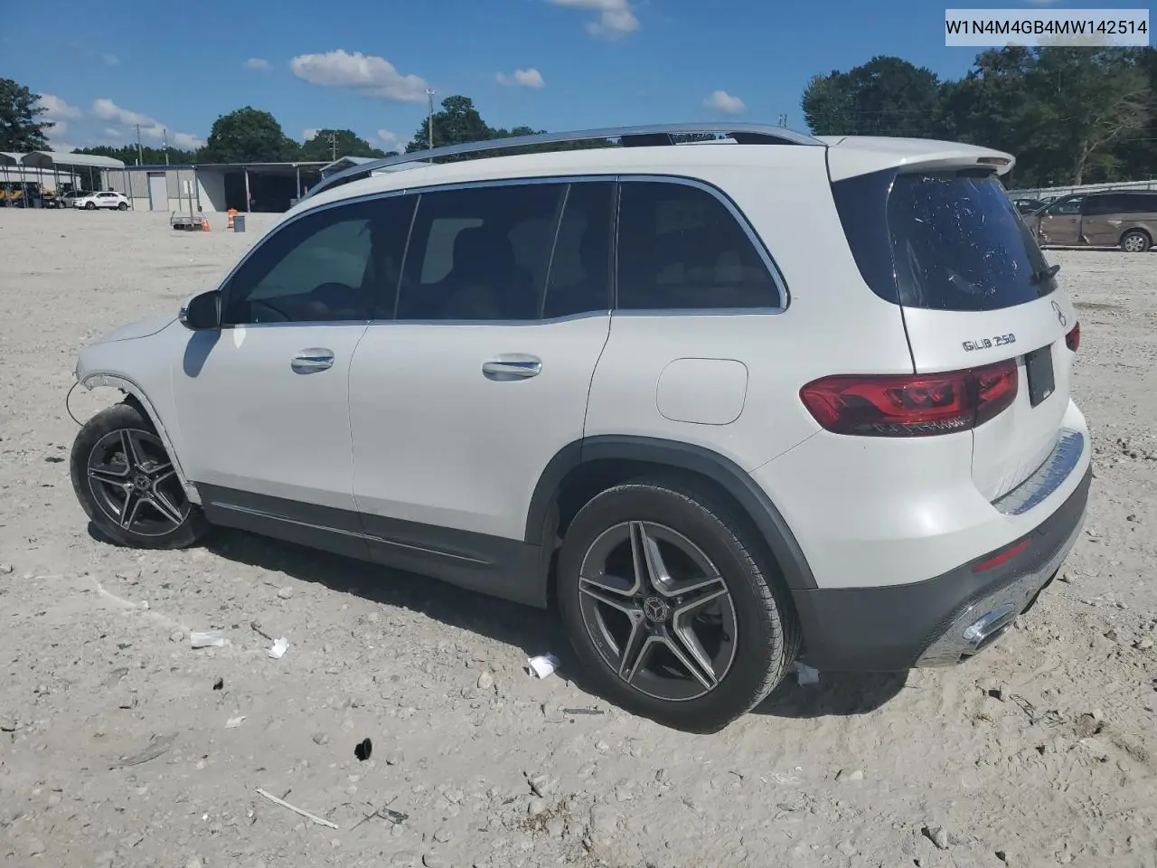 2021 Mercedes-Benz Glb 250 VIN: W1N4M4GB4MW142514 Lot: 64977885