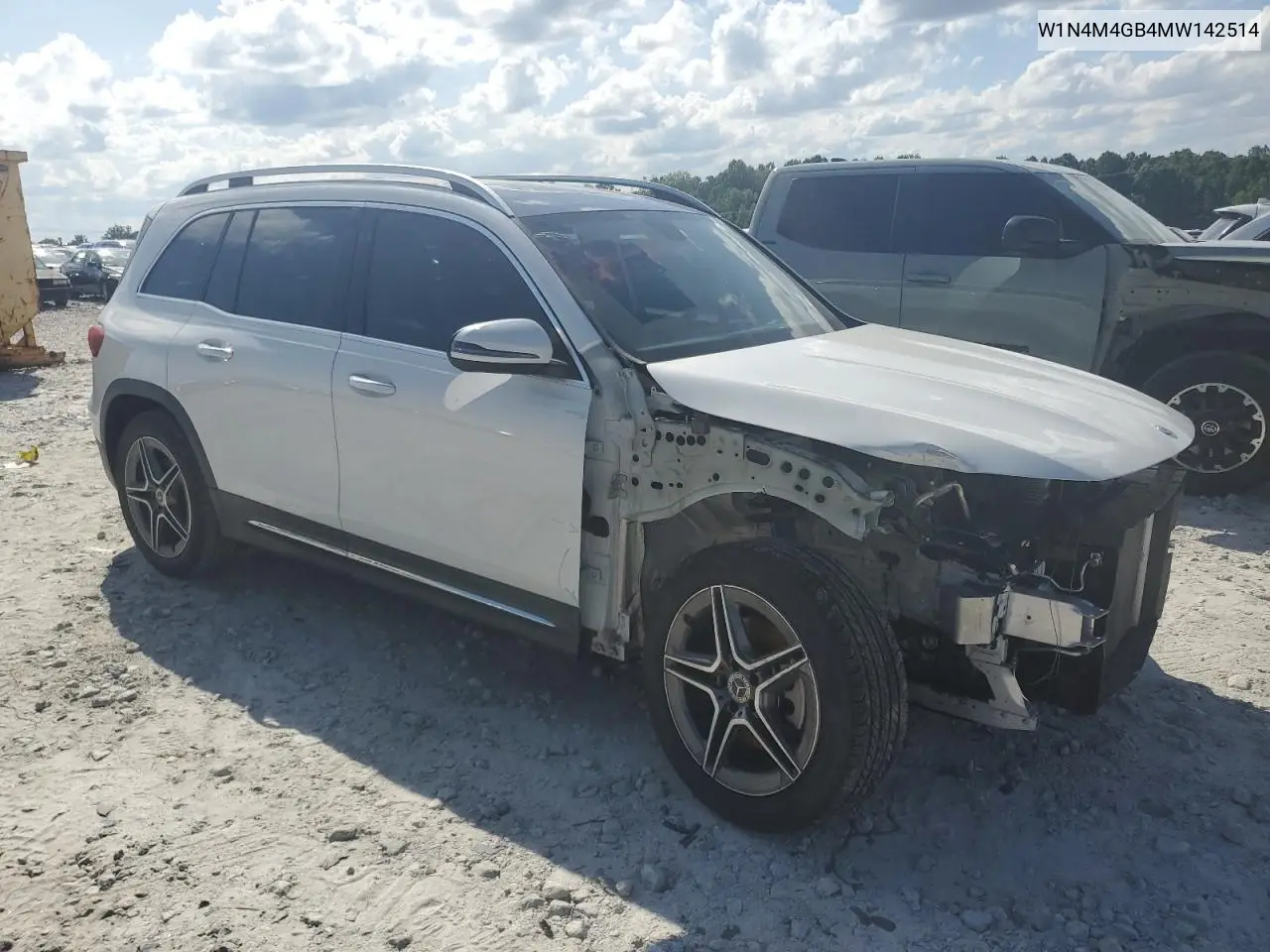 2021 Mercedes-Benz Glb 250 VIN: W1N4M4GB4MW142514 Lot: 64977885