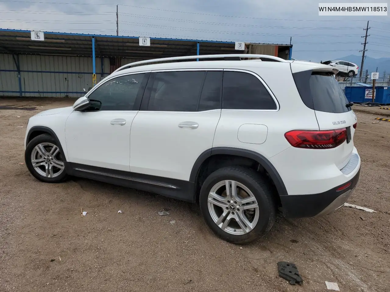 2021 Mercedes-Benz Glb 250 4Matic VIN: W1N4M4HB5MW118513 Lot: 65448505