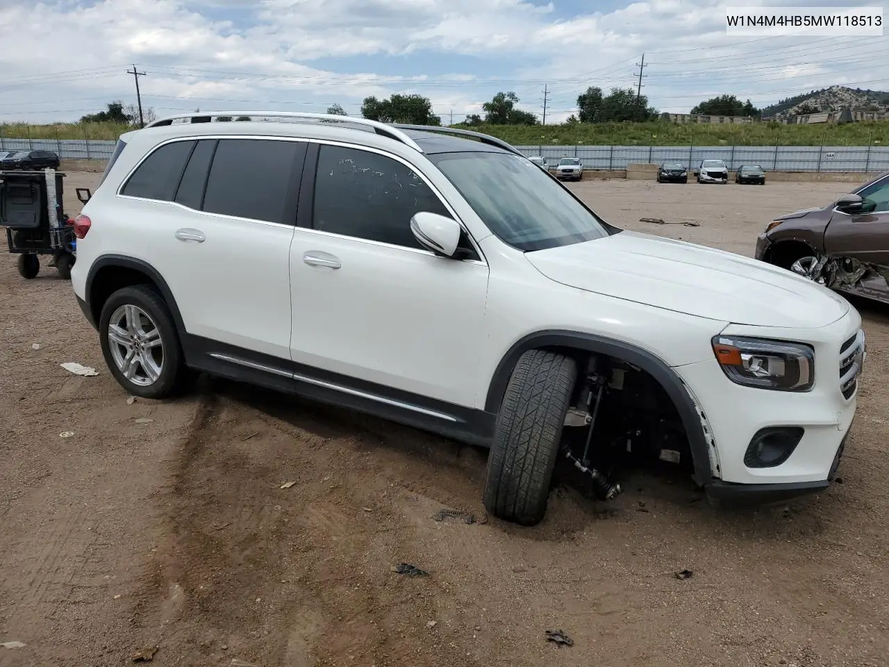 2021 Mercedes-Benz Glb 250 4Matic VIN: W1N4M4HB5MW118513 Lot: 65448505