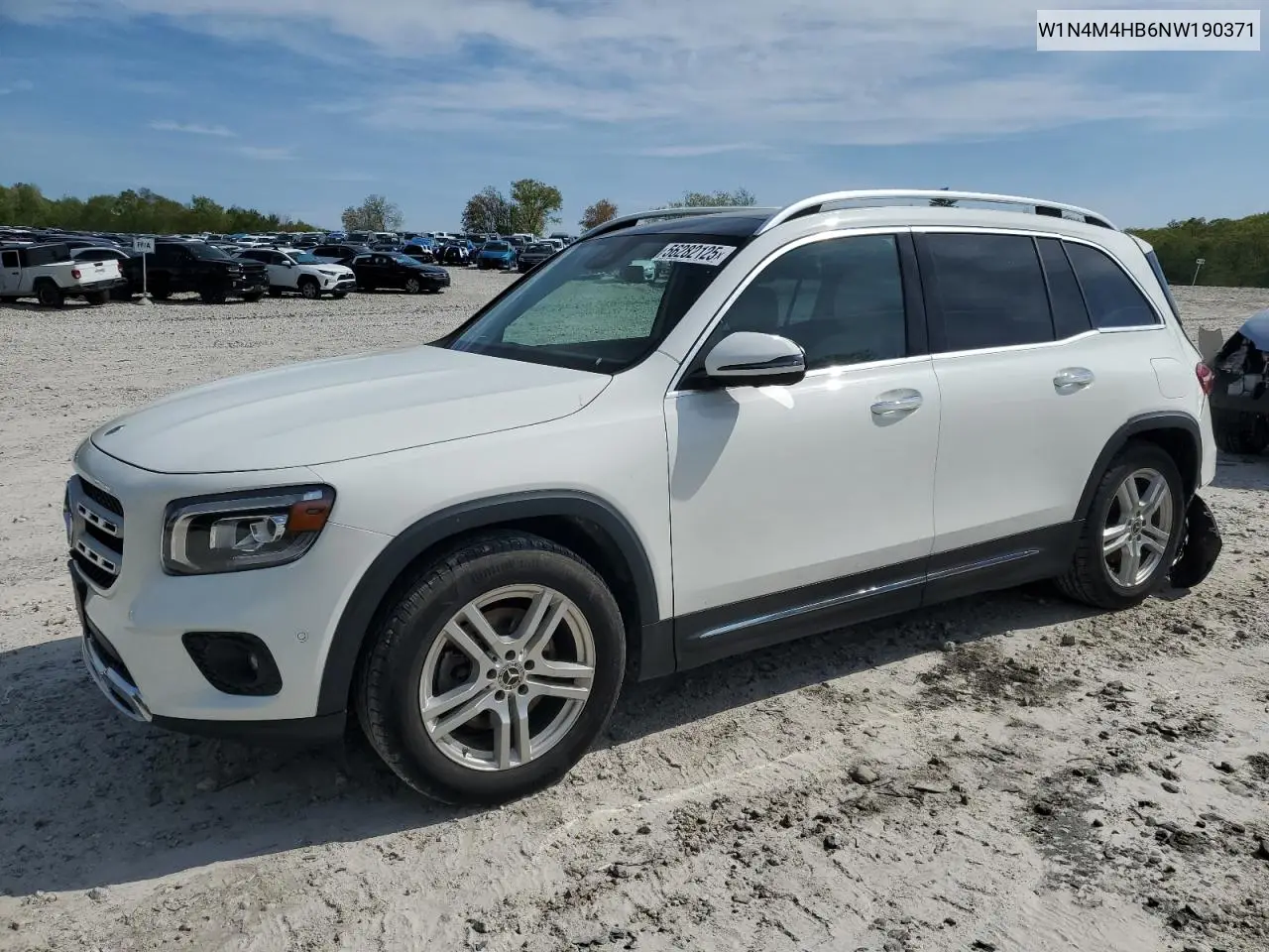 2022 Mercedes-Benz Glb 250 4Matic VIN: W1N4M4HB6NW190371 Lot: 56282125