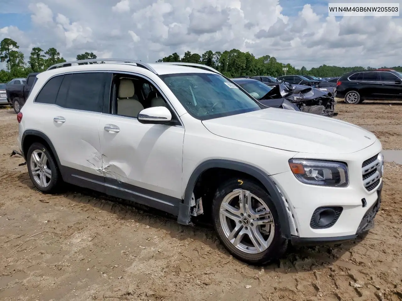 2022 Mercedes-Benz Glb 250 VIN: W1N4M4GB6NW205503 Lot: 64003315