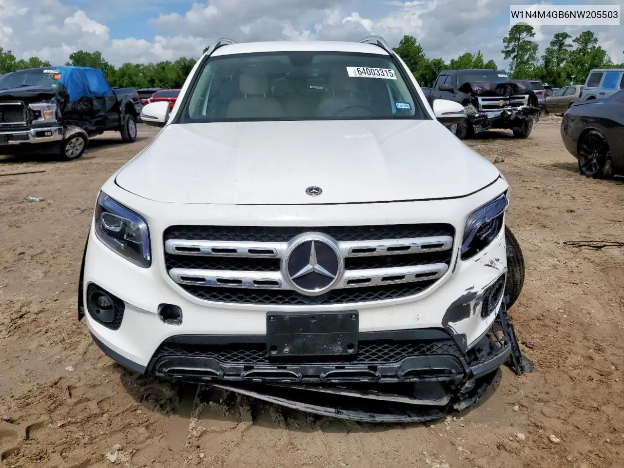 2022 Mercedes-Benz Glb 250 VIN: W1N4M4GB6NW205503 Lot: 64003315