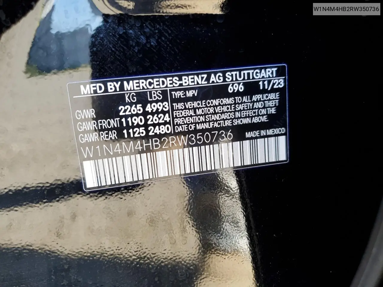 2024 Mercedes-Benz Glb 250 4Matic VIN: W1N4M4HB2RW350736 Lot: 56177385