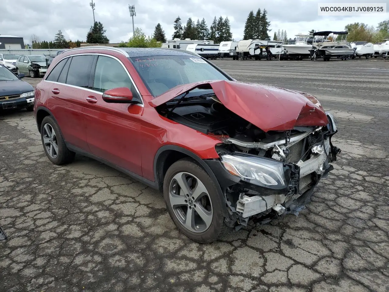 2018 Mercedes-Benz Glc 300 4Matic VIN: WDC0G4KB1JV089125 Lot: 52745545