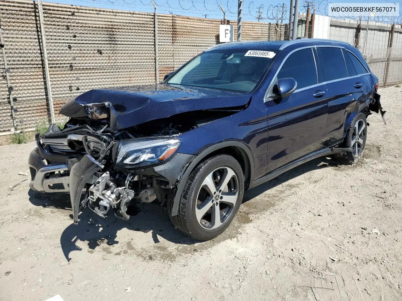 2019 Mercedes-Benz Glc 350E VIN: WDC0G5EBXKF567071 Lot: 63865985