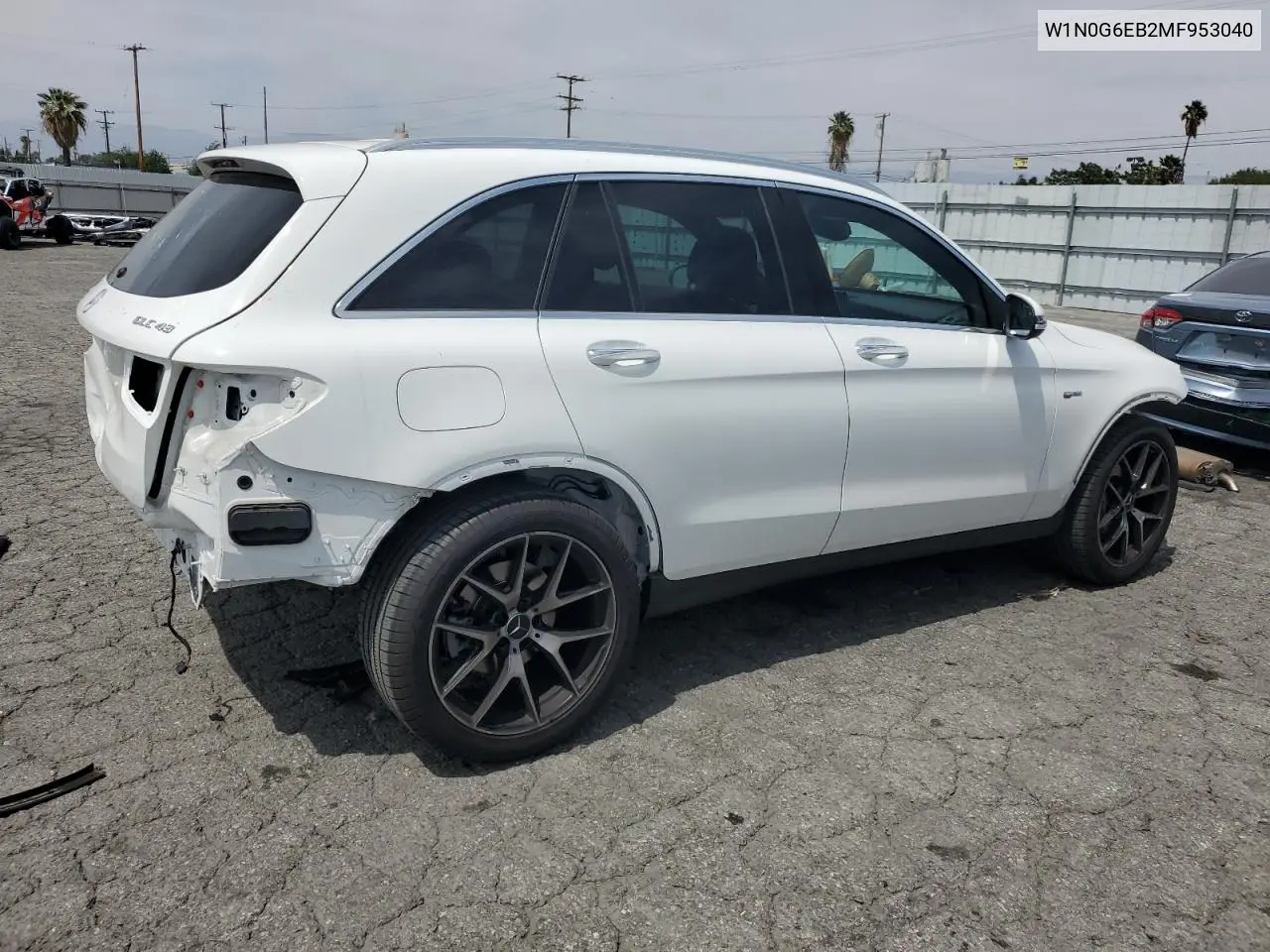 2021 Mercedes-Benz Glc 43 4Matic Amg VIN: W1N0G6EB2MF953040 Lot: 56274435