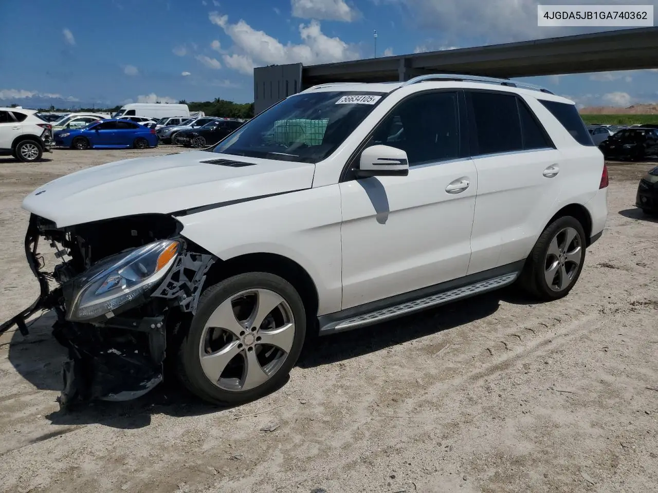 2016 Mercedes-Benz Gle 350 VIN: 4JGDA5JB1GA740362 Lot: 56634105