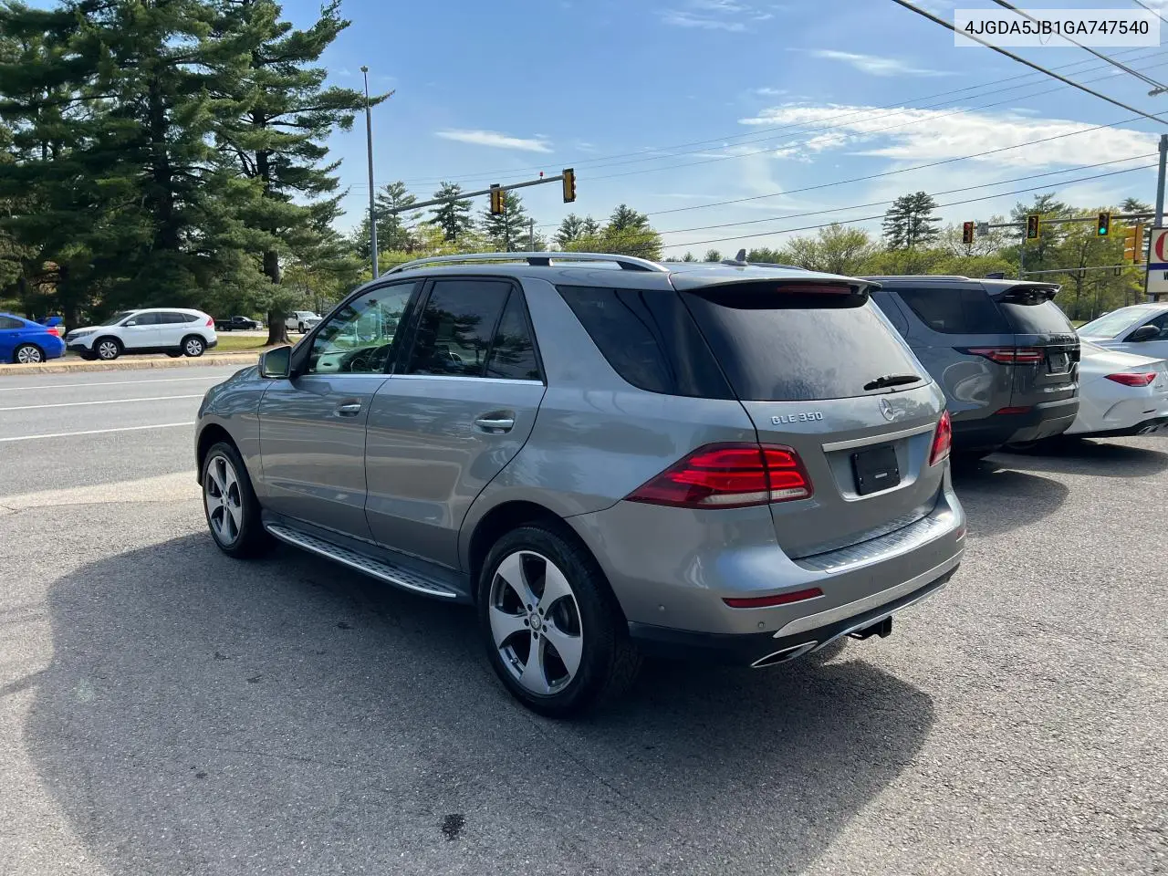 2016 Mercedes-Benz Gle 350 VIN: 4JGDA5JB1GA747540 Lot: 57175375