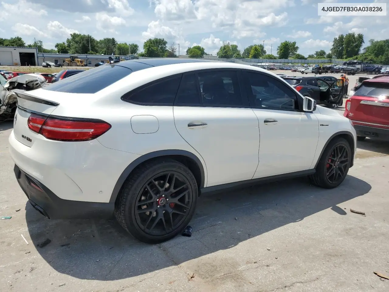 2016 Mercedes-Benz Gle Coupe 63 Amg-S VIN: 4JGED7FB3GA038236 Lot: 62570405
