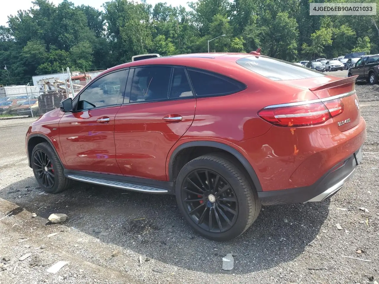 2016 Mercedes-Benz Gle Coupe 450 4Matic VIN: 4JGED6EB9GA021033 Lot: 64383445