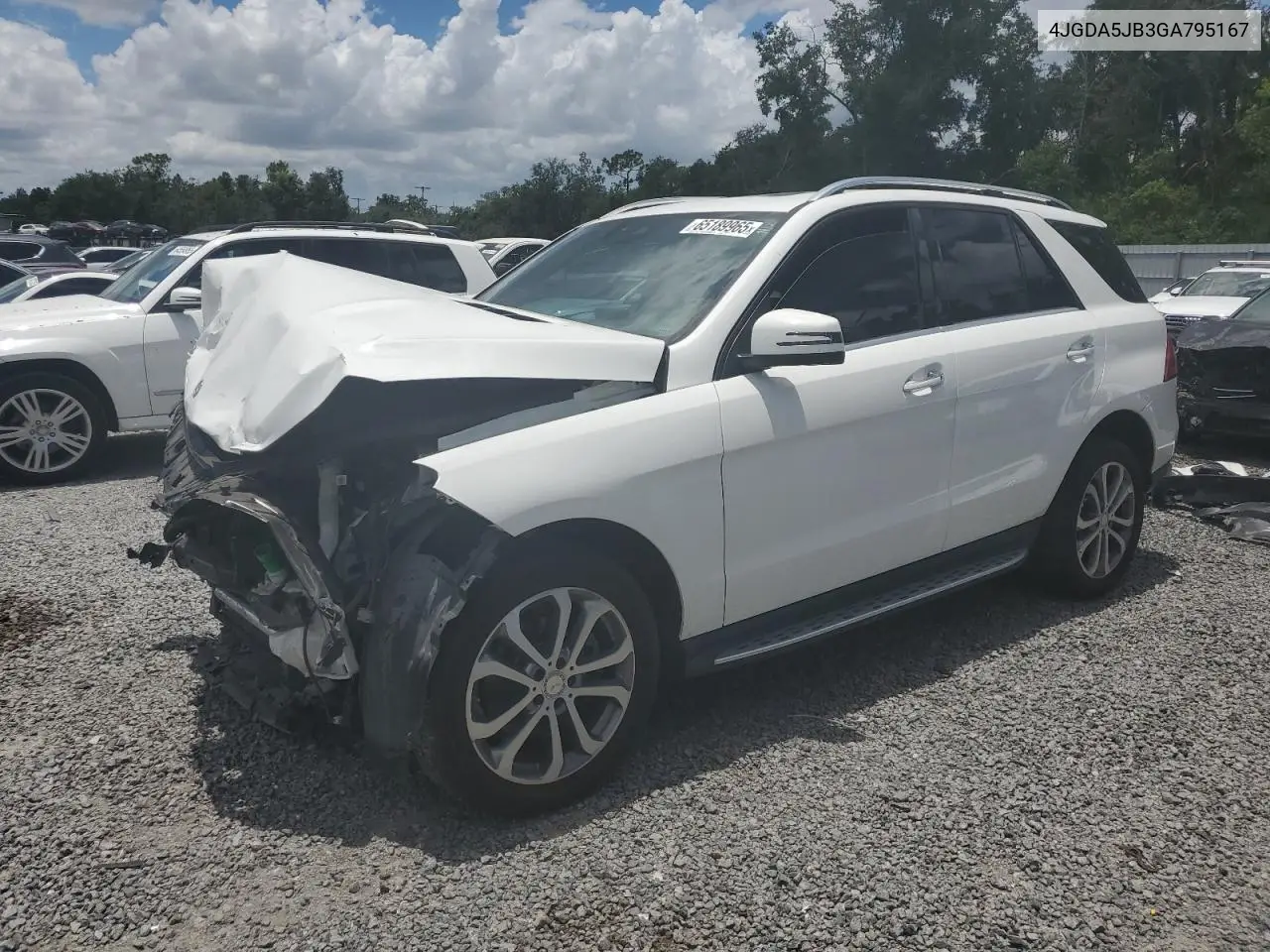 2016 Mercedes-Benz Gle 350 VIN: 4JGDA5JB3GA795167 Lot: 65189965