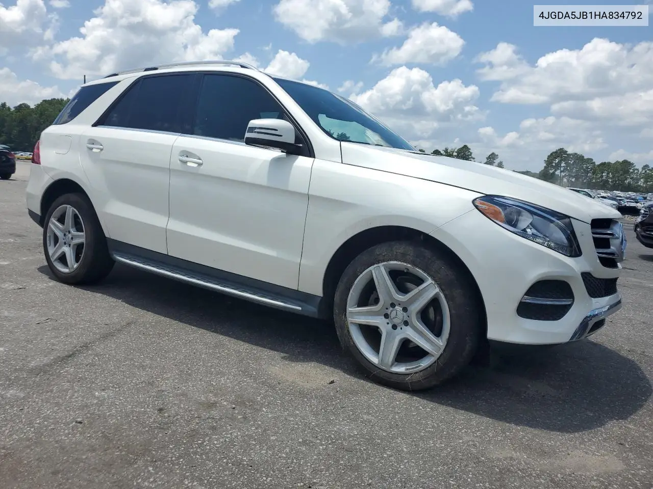 2017 Mercedes-Benz Gle 350 VIN: 4JGDA5JB1HA834792 Lot: 66072345