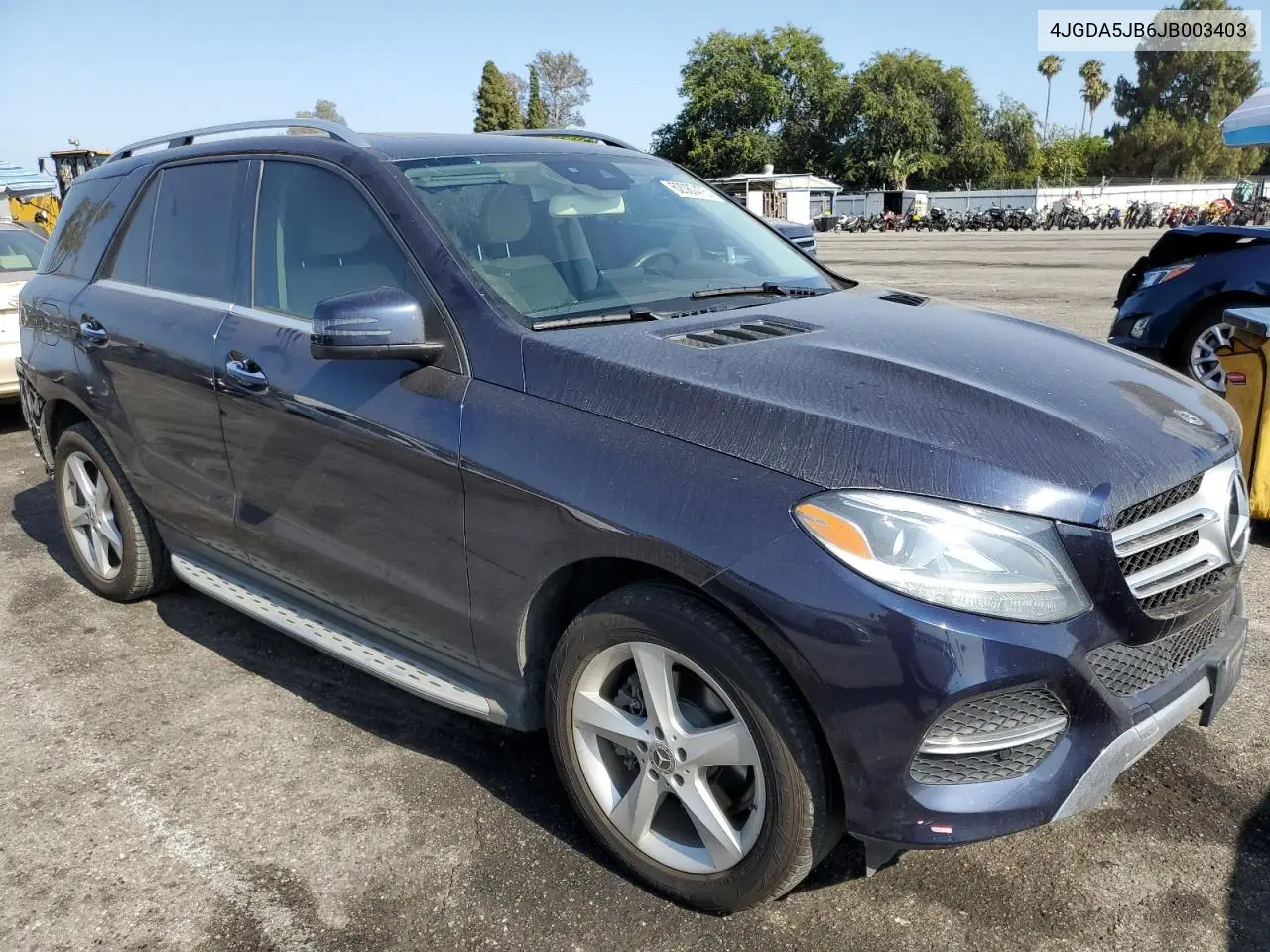 2018 Mercedes-Benz Gle 350 VIN: 4JGDA5JB6JB003403 Lot: 62087475